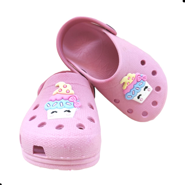 Babuche Infantil sandalia Capcake Menina Rosa Leve e Macio Para Banho Piscina caminhada