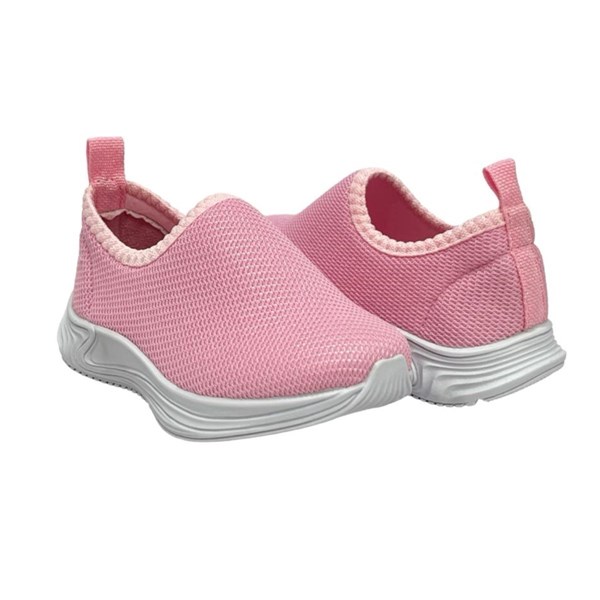 Tênis infantil jogging calce fácil rosa