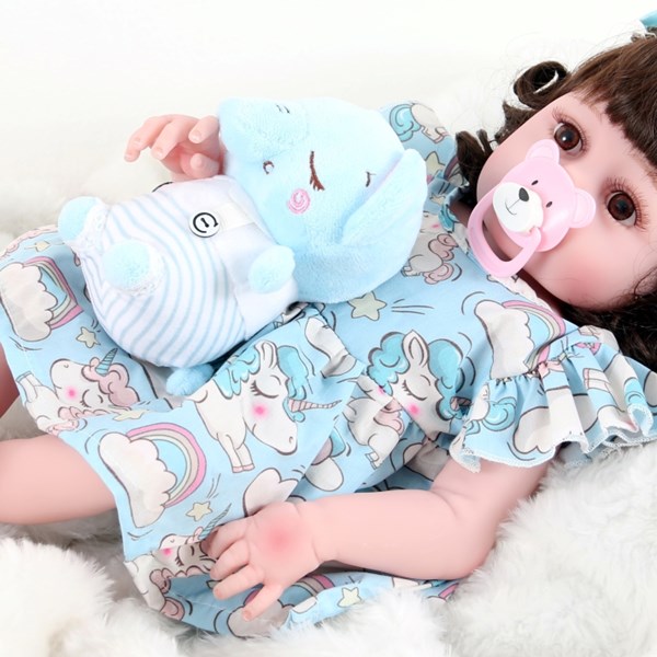 Boneca Bebê Sweetie Reborn(R)Elefantinha Silicone Doll- 48cm